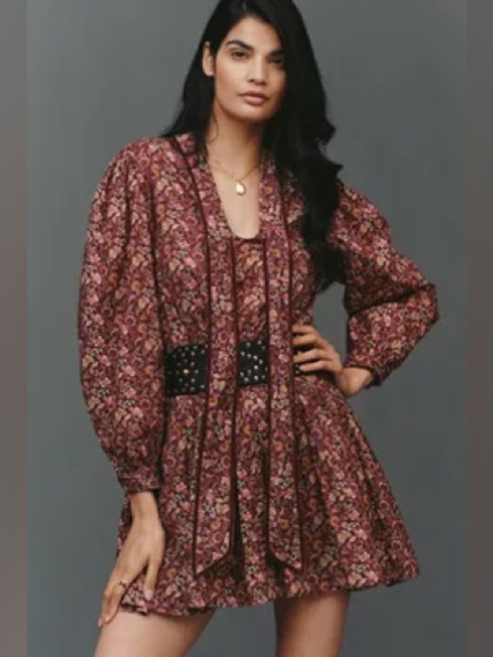 NWT Size M - Love The Label Nelly Long-Sleeve Cotton Mini Dress (NWT US$ 350)